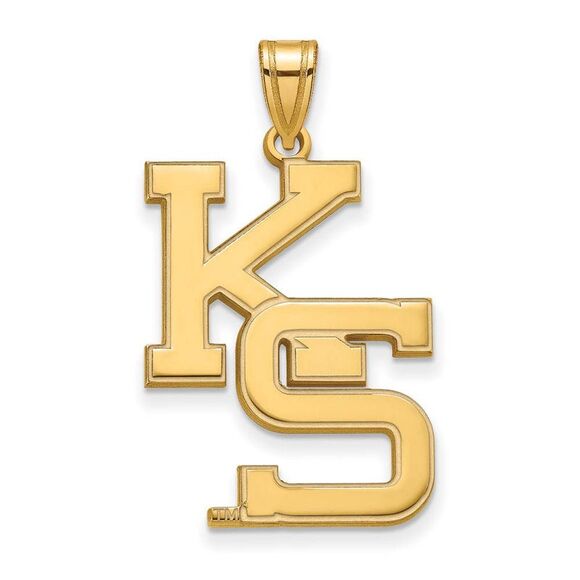 14k Yellow Gold Kansas State XL Pendant